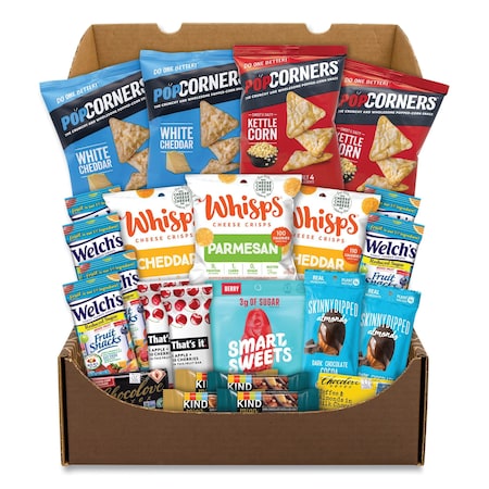 Snack Box Pros Low Sugar Snack Box, 24 Assorted Snacks 700-00132